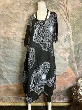 91500-52 Blossom Dress-Black