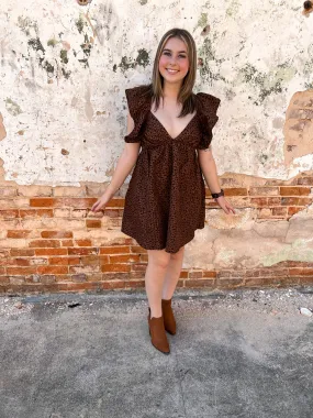 Ashton Floral Babydoll Ruffle Sleeve Mini Dress