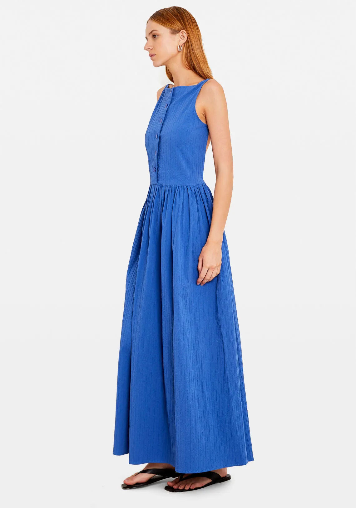 BACKLESS MAXI DRESS COBALT