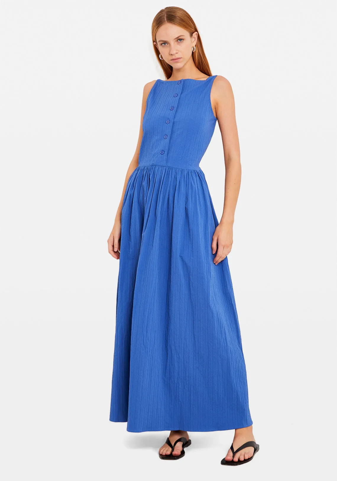 BACKLESS MAXI DRESS COBALT