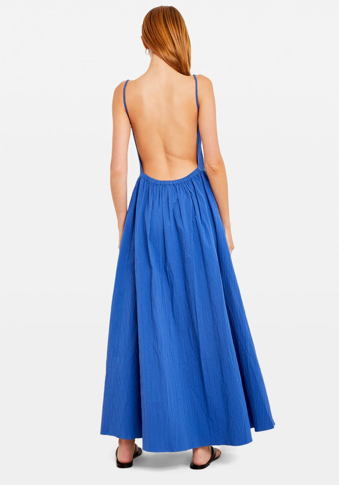 BACKLESS MAXI DRESS COBALT
