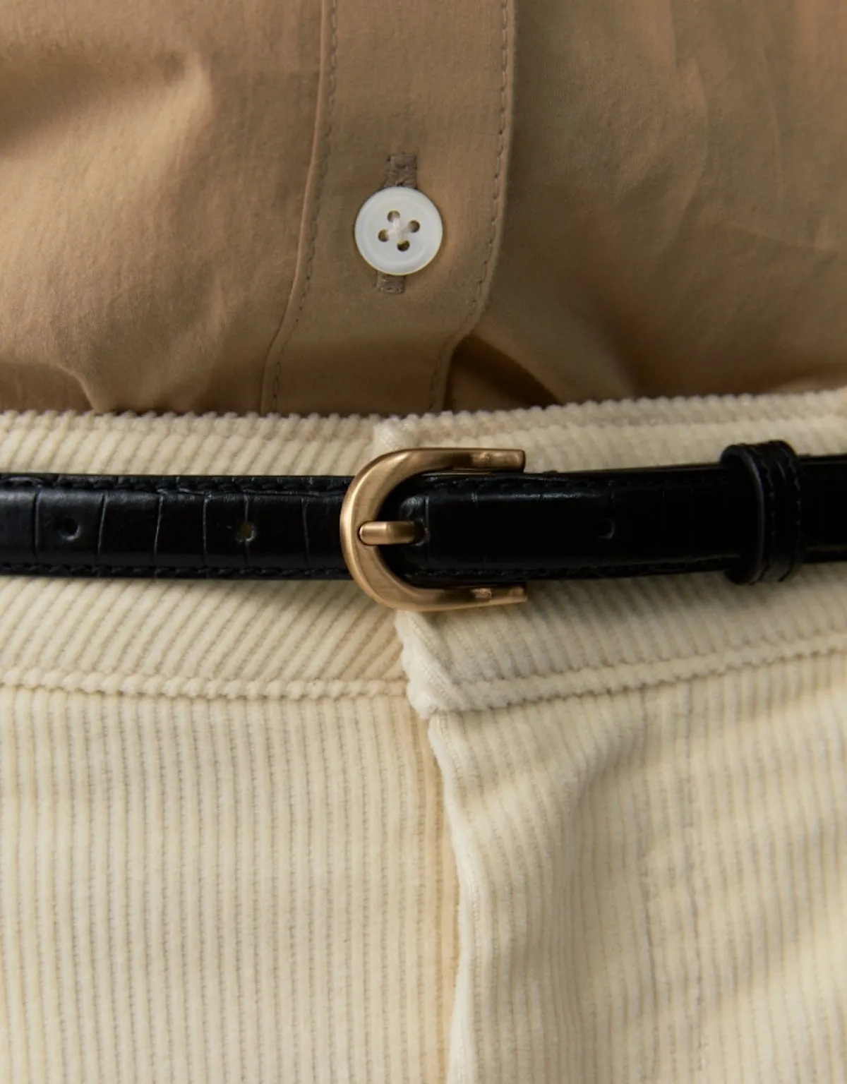 Basic Leather Belt In Black
