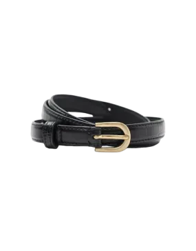 Basic Leather Belt In Black