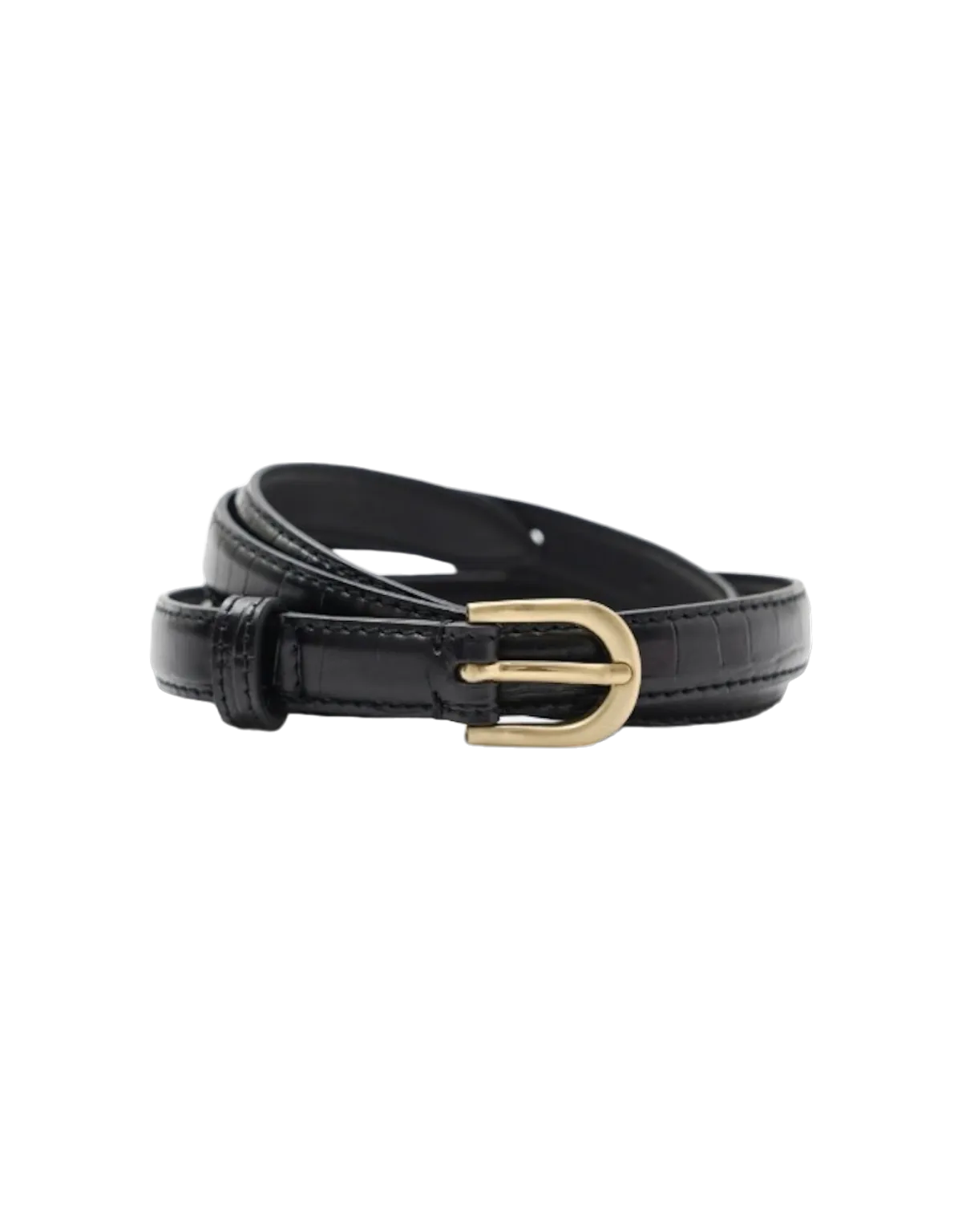 Basic Leather Belt In Black