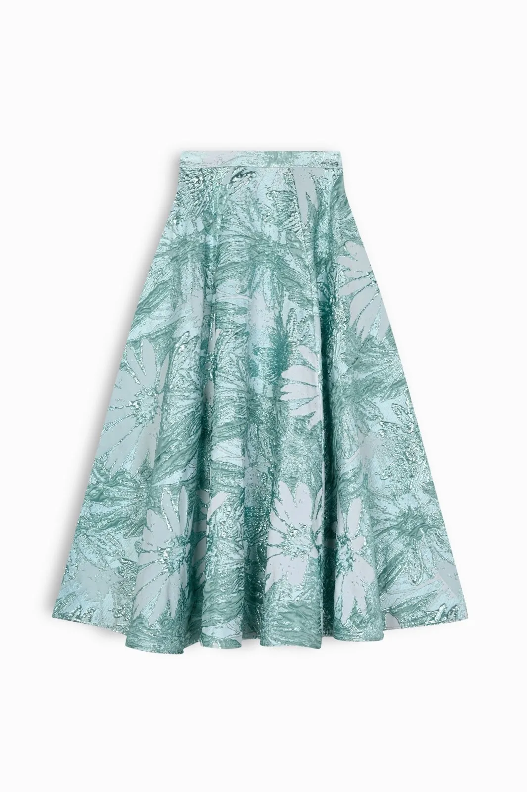 Brocade Tiered Midi Skirt