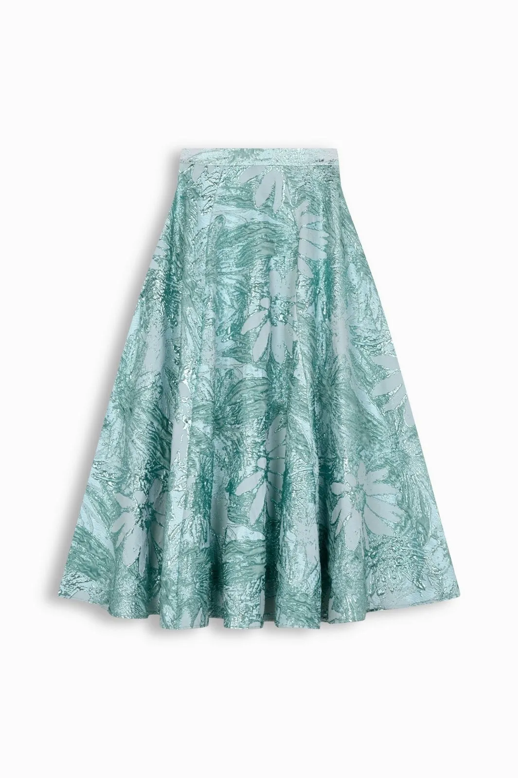 Brocade Tiered Midi Skirt