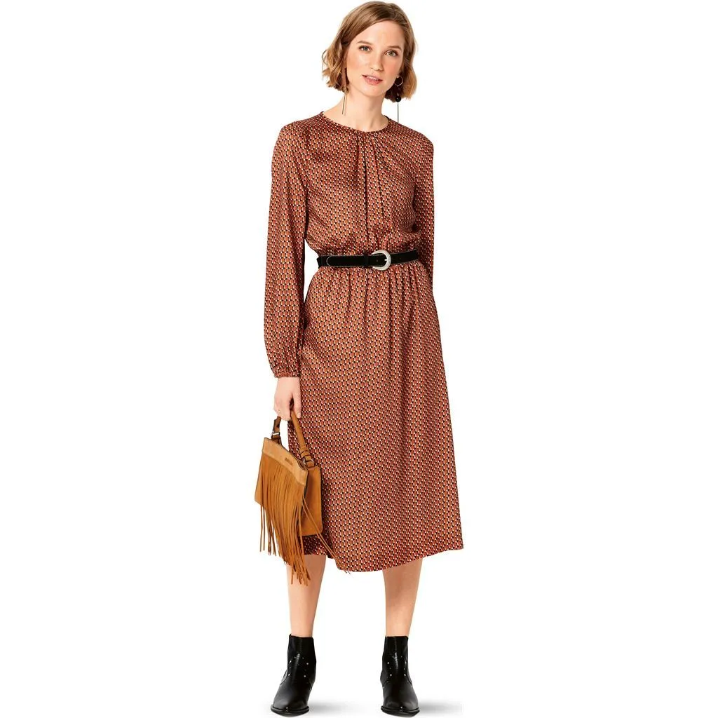 Burda Style Pattern B6295 Misses' Long Sleeve Dresses in Two Lengths