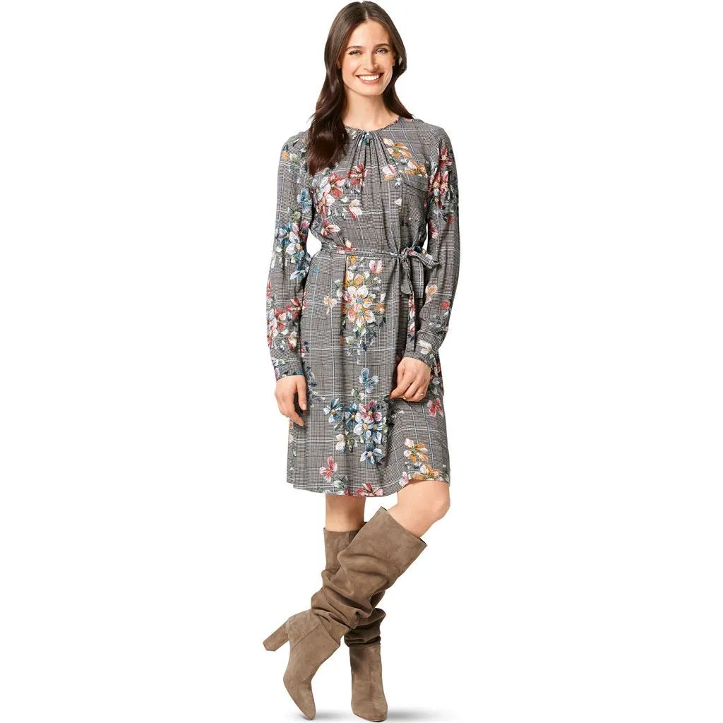 Burda Style Pattern B6295 Misses' Long Sleeve Dresses in Two Lengths