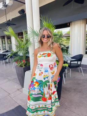 Cabana Girl Midi Resort Dress