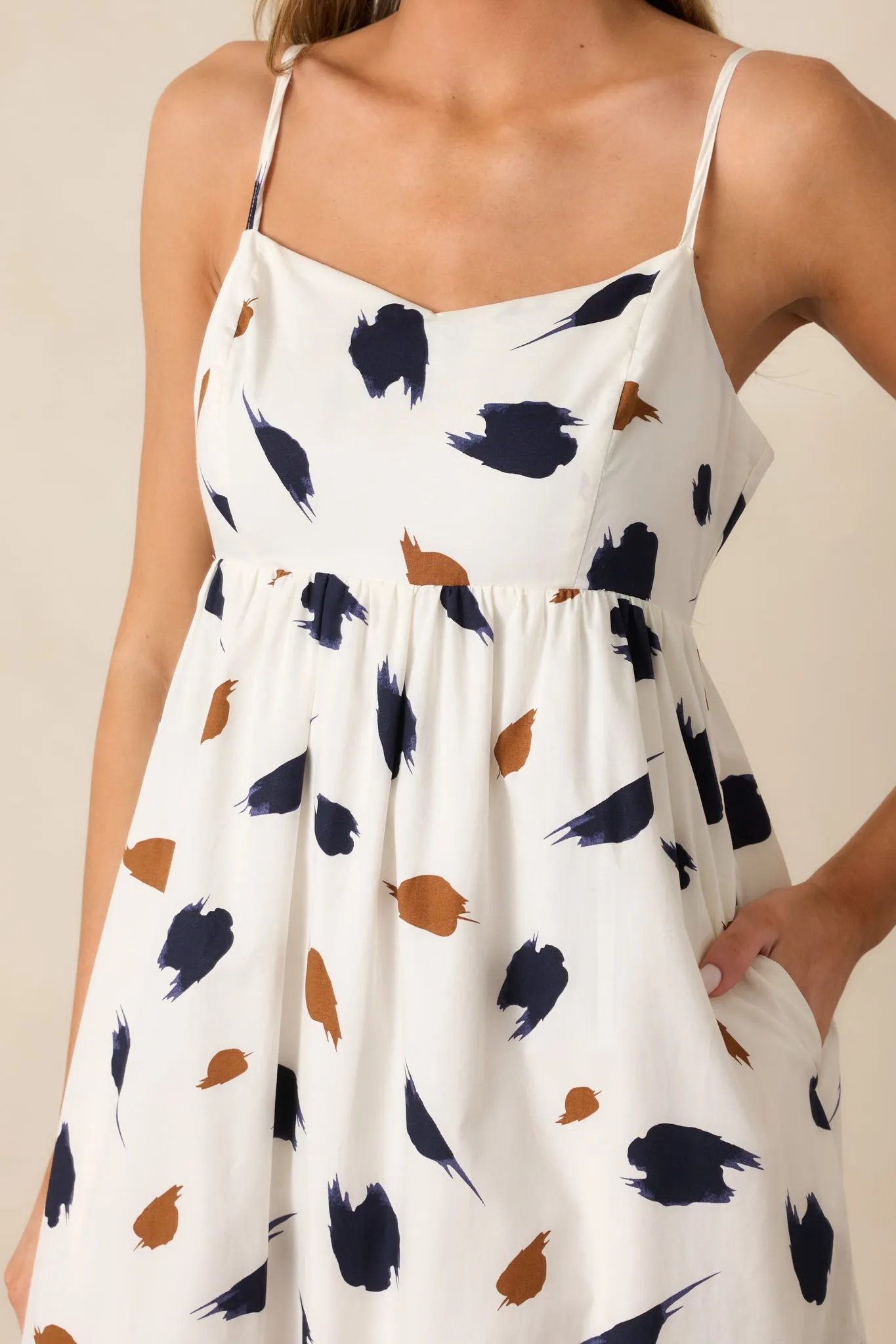 Call The Shots Cotton Ivory Maxi Dress