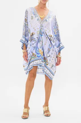 Camilla - Under Scarab Skies Pierced V Neck Short Kaftan