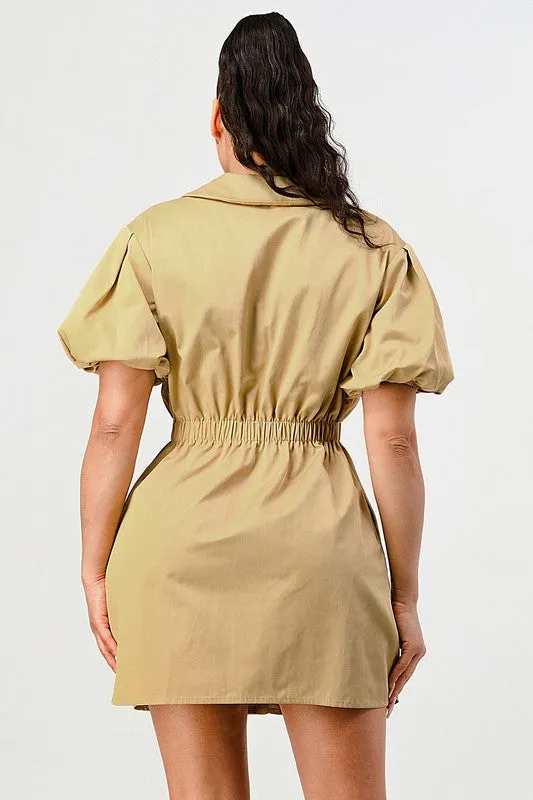 Casual But Trendy Safari Mini Dress