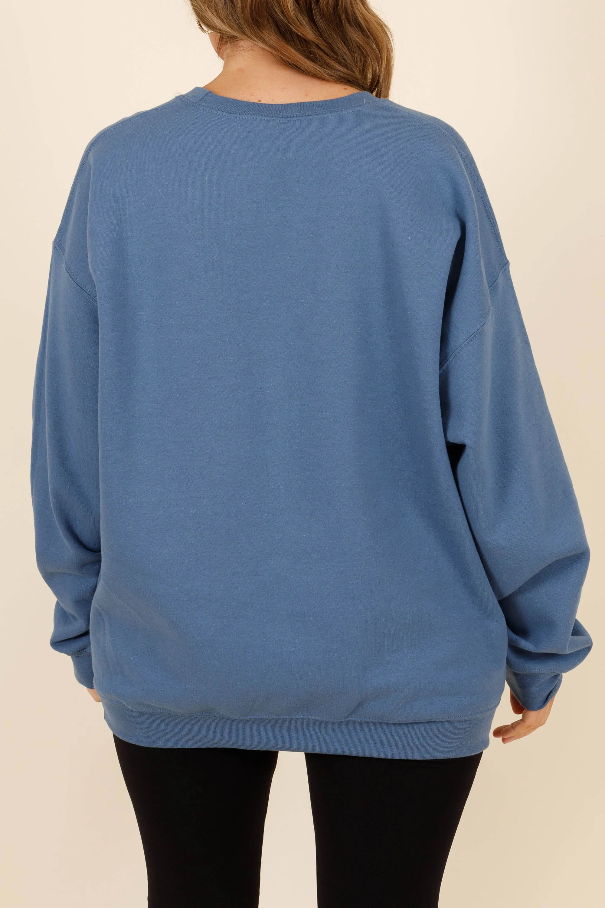 Coffee Please Sweatshirt, Indigo Blue