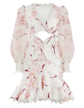CORSAGE BAUBLE MINI DRESS