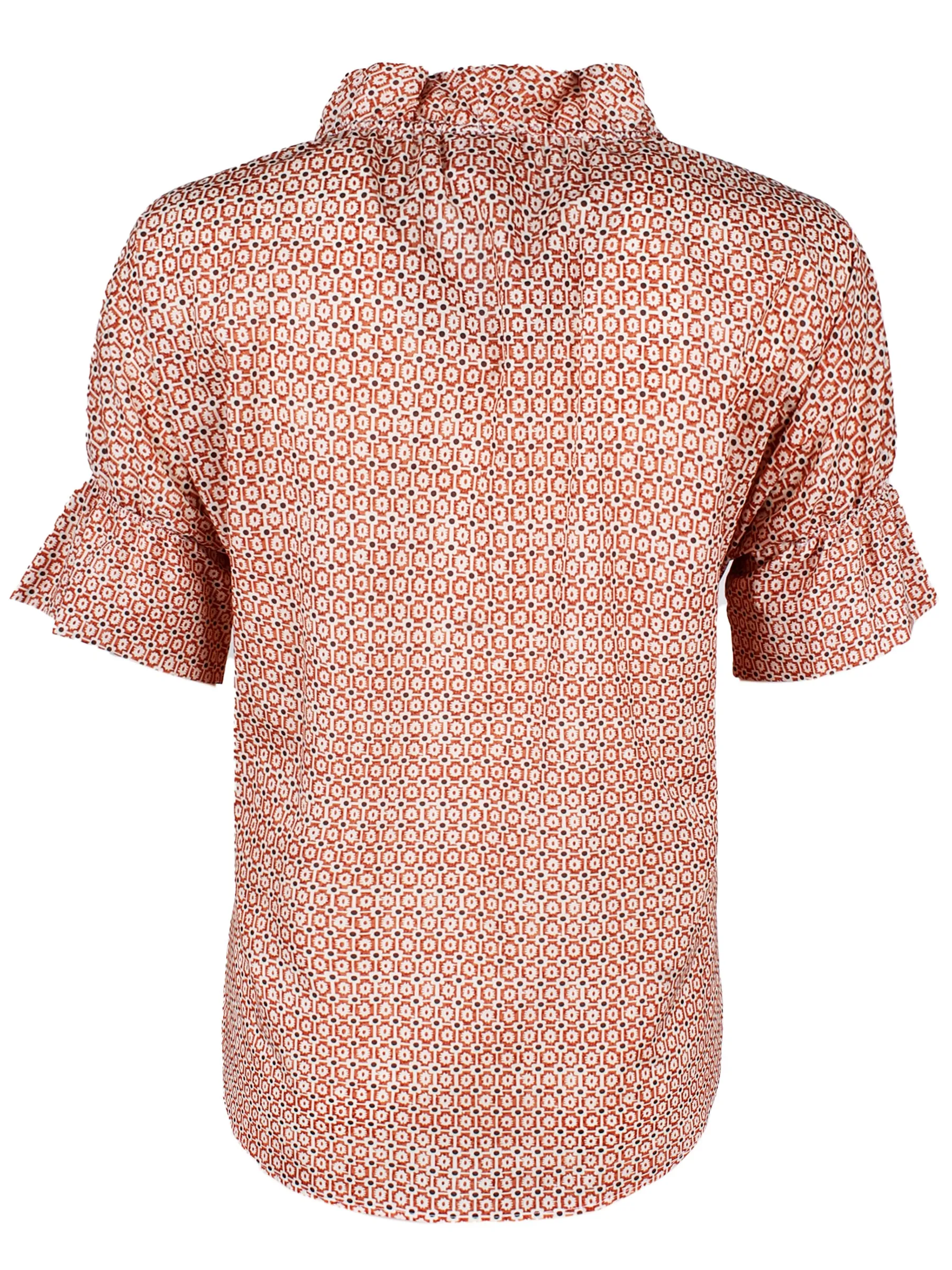 Crosby Shirt Teal Blue Geometric Print