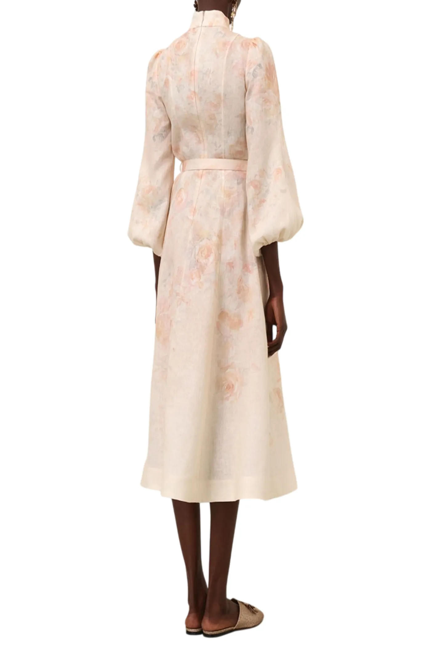 Crush buttoned midi dress