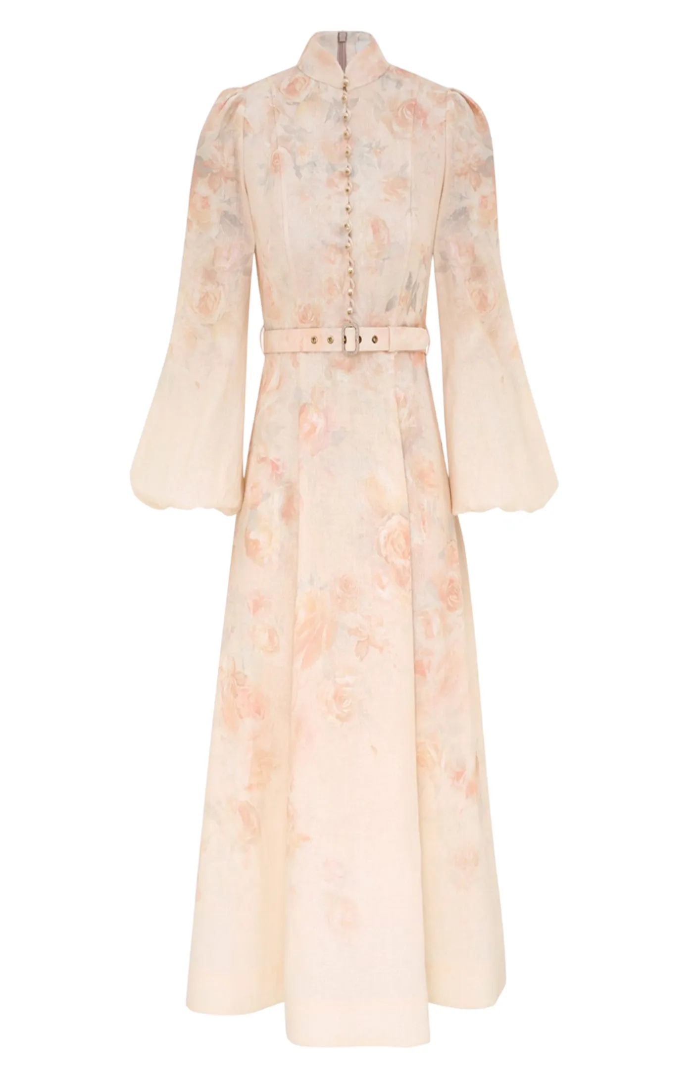Crush buttoned midi dress