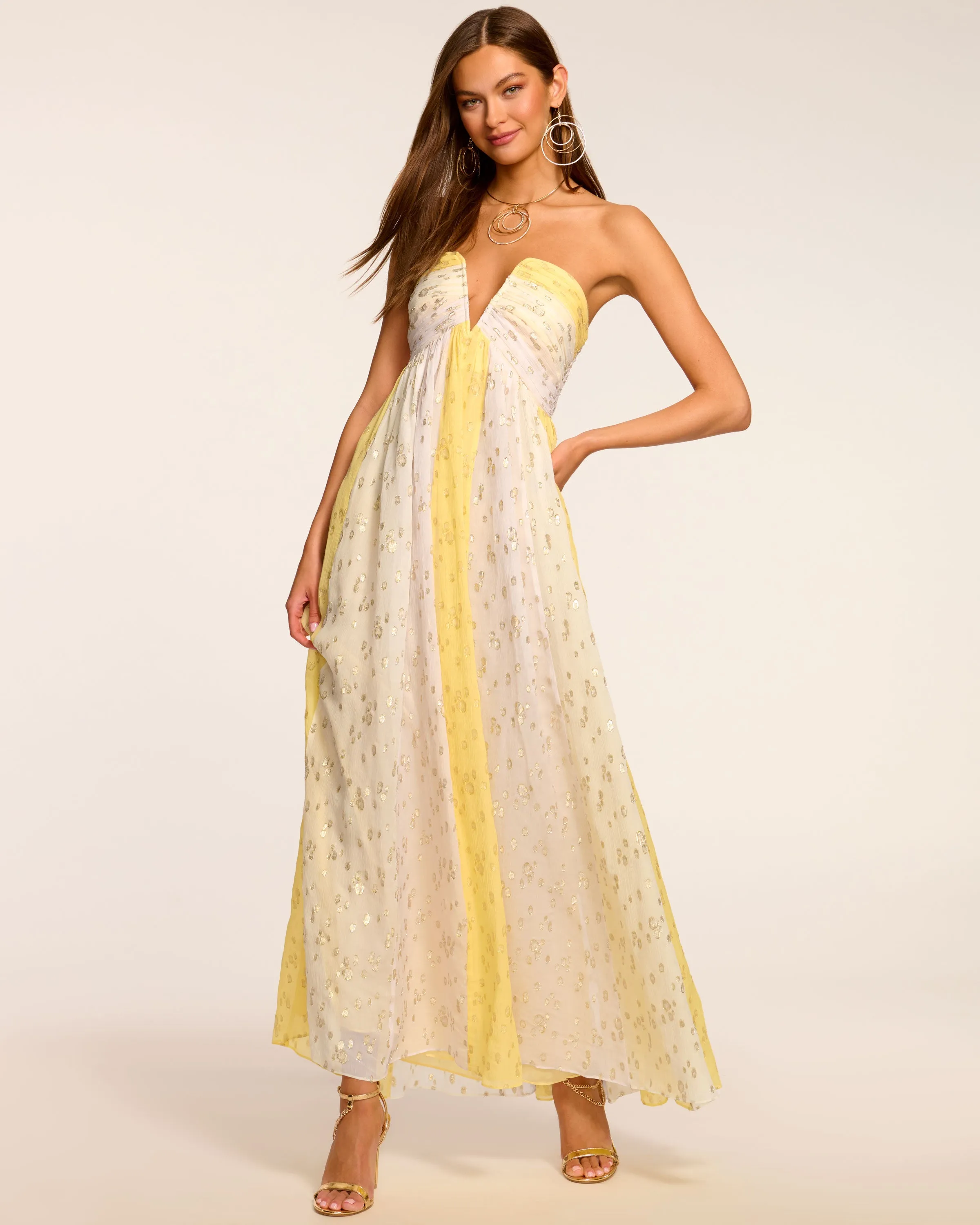 Demi Strapless Jacquard Gown