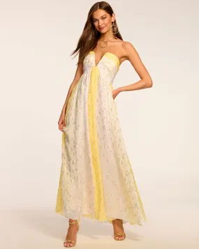 Demi Strapless Jacquard Gown