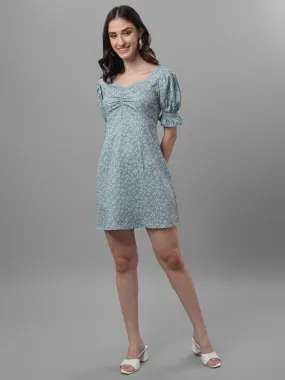 dresses for Women western wear floral Green