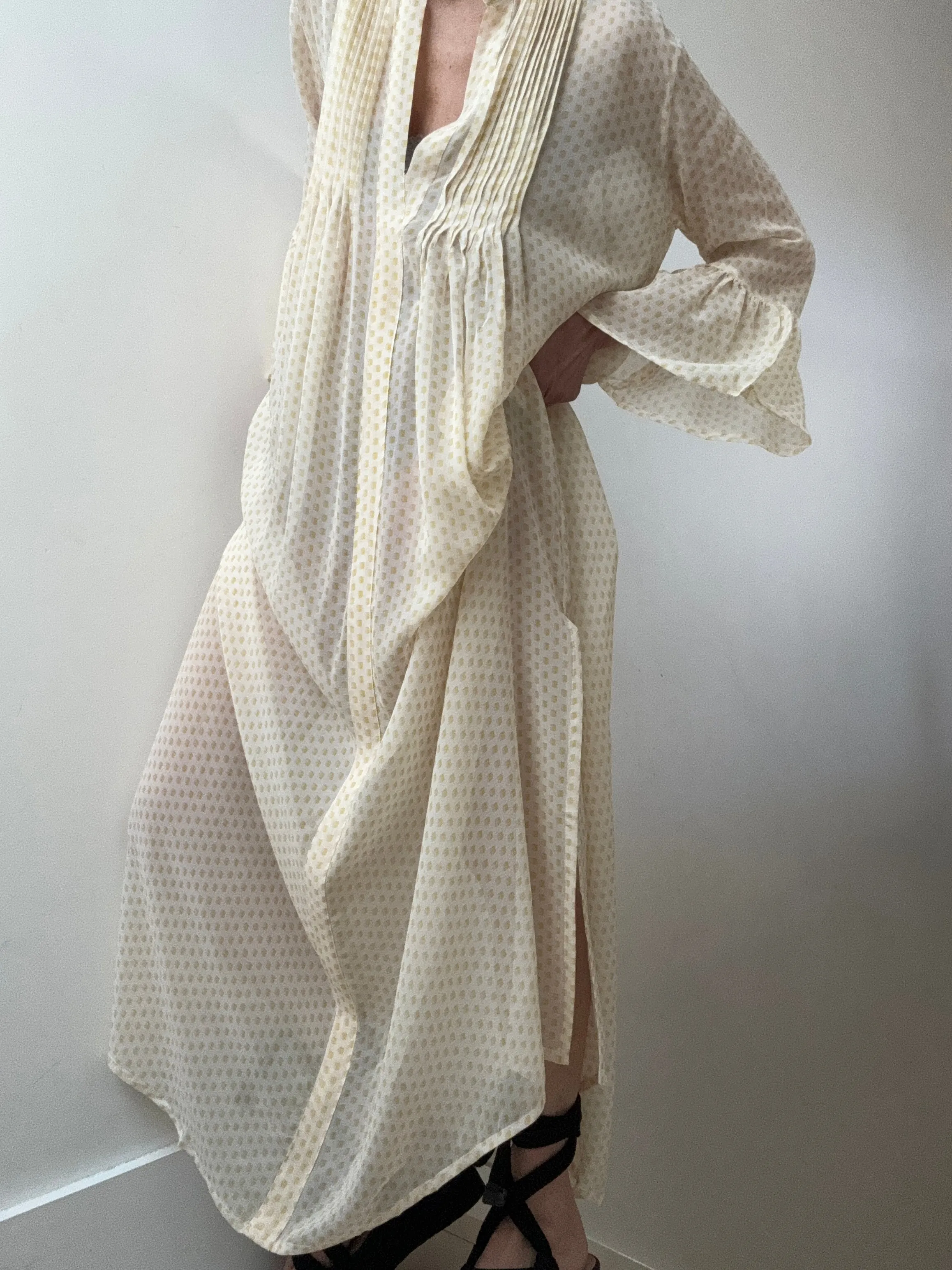 Evarae Maxi Silk Tunic Squares
