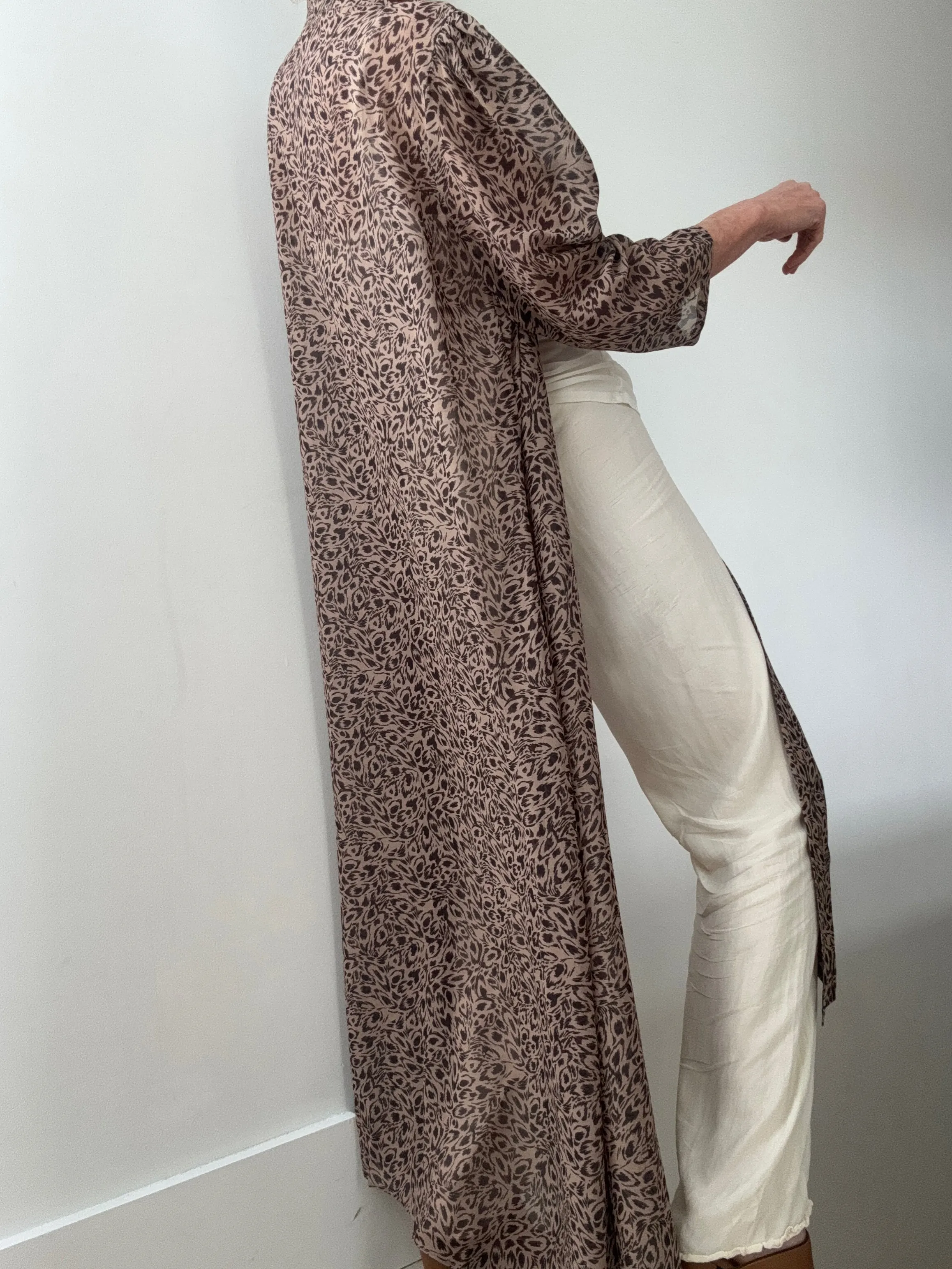 Evare Chiffon Tie Front Shirtdress