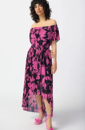 Floral Chiffon Pleated Dress