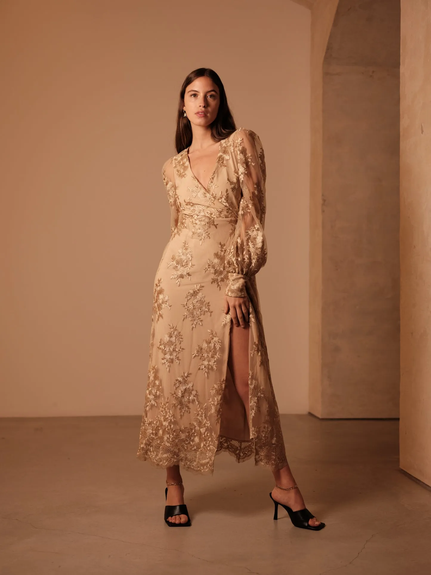 Gabrielle Mustard Embroidered