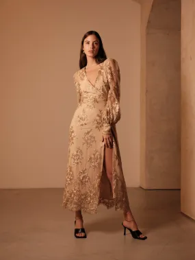 Gabrielle Mustard Embroidered