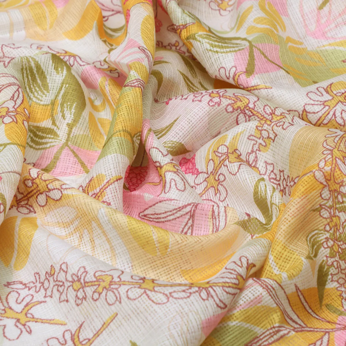 Gorgeous Decorative Kota Doria Digital Printed Fabric Material