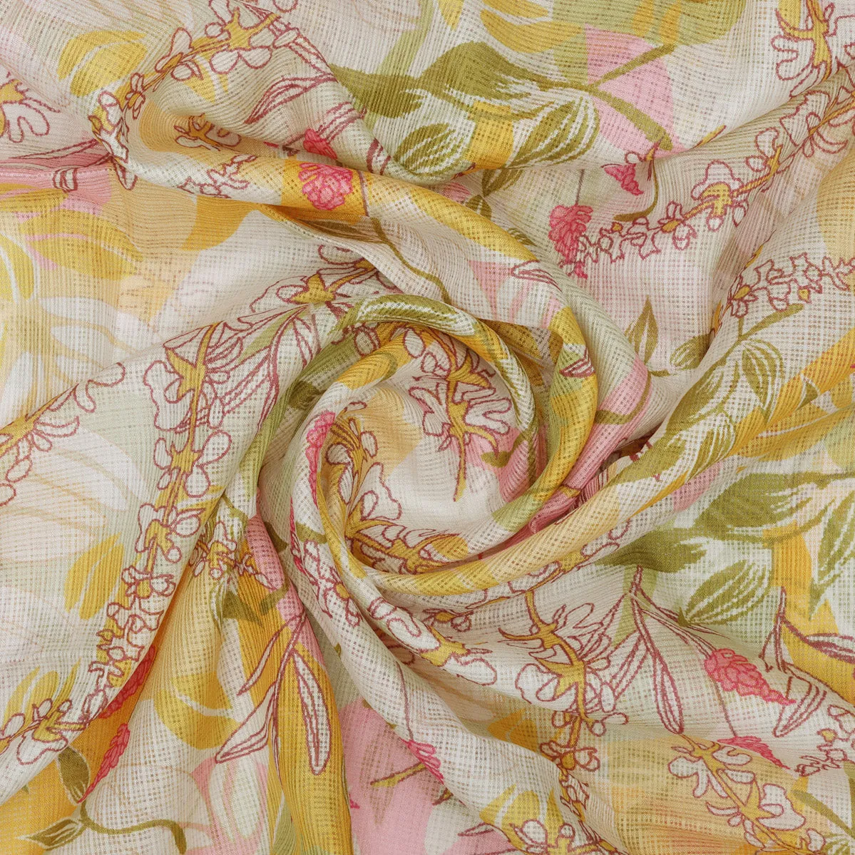 Gorgeous Decorative Kota Doria Digital Printed Fabric Material