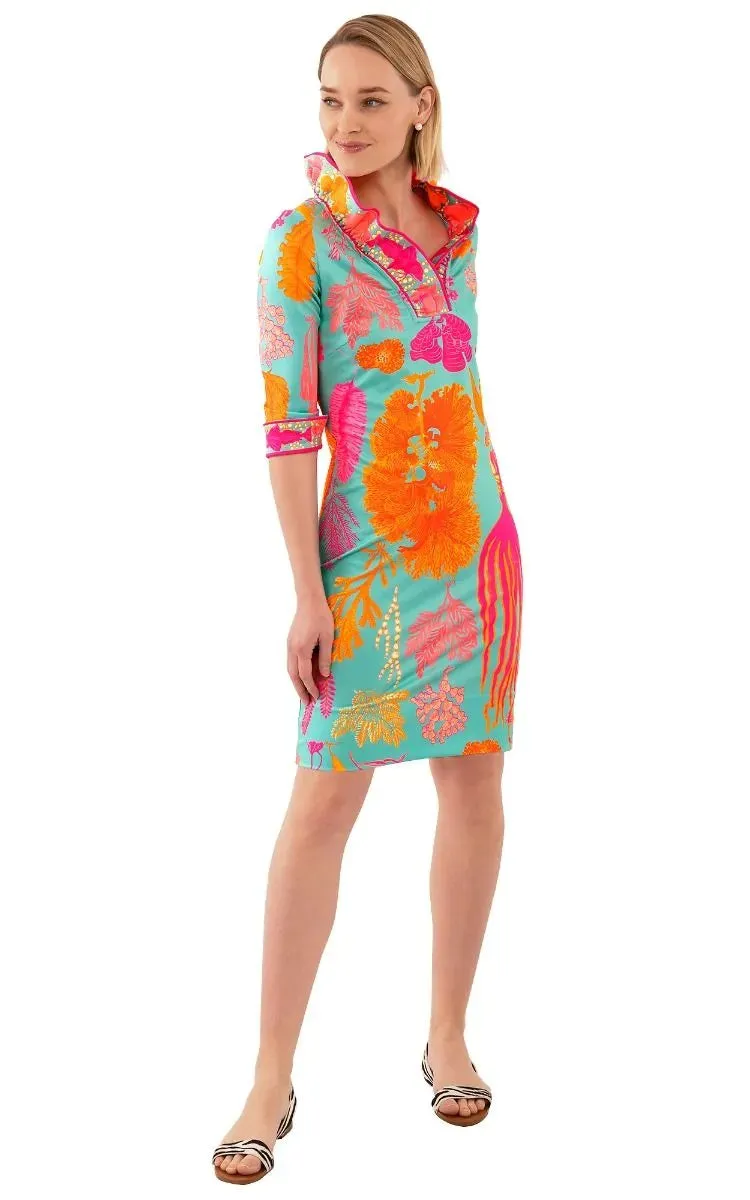 Gretchen Scott | Jersey Ruffle Neck Dress | Women's