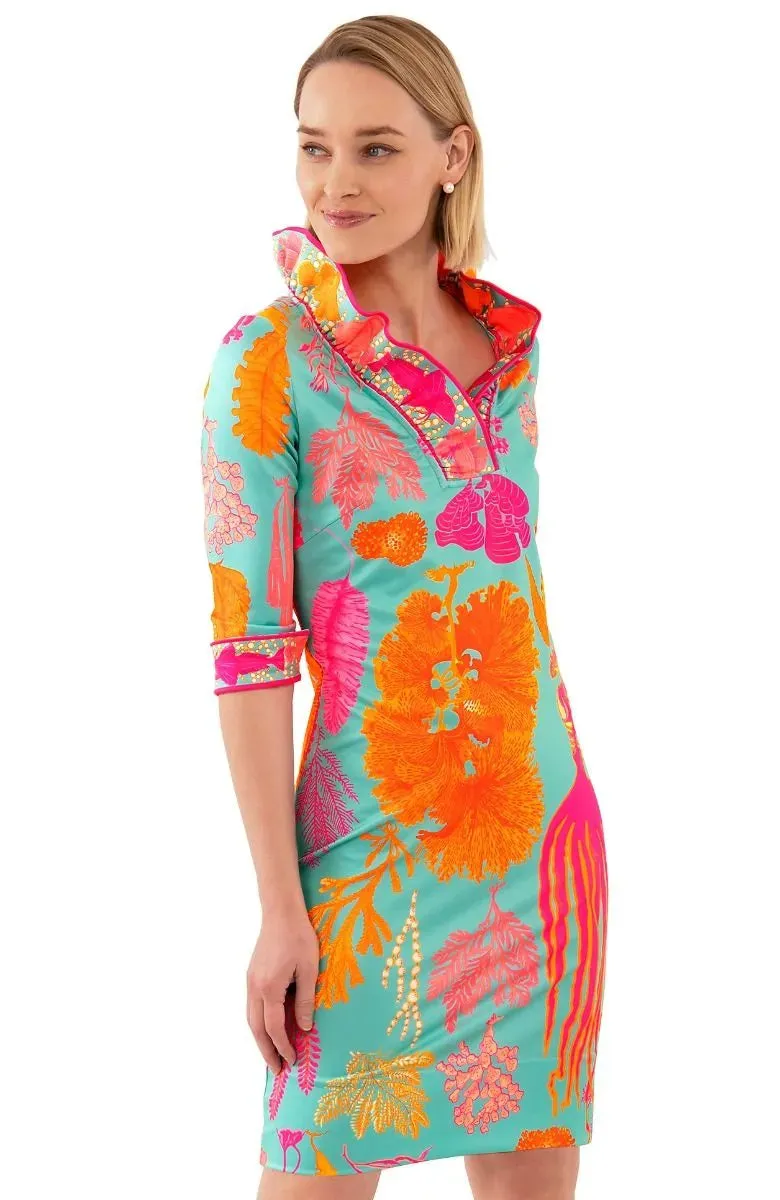Gretchen Scott | Jersey Ruffle Neck Dress | Women's