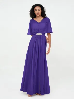 Illusion Sweetheart Neck Chiffon Max Dresses-Regency