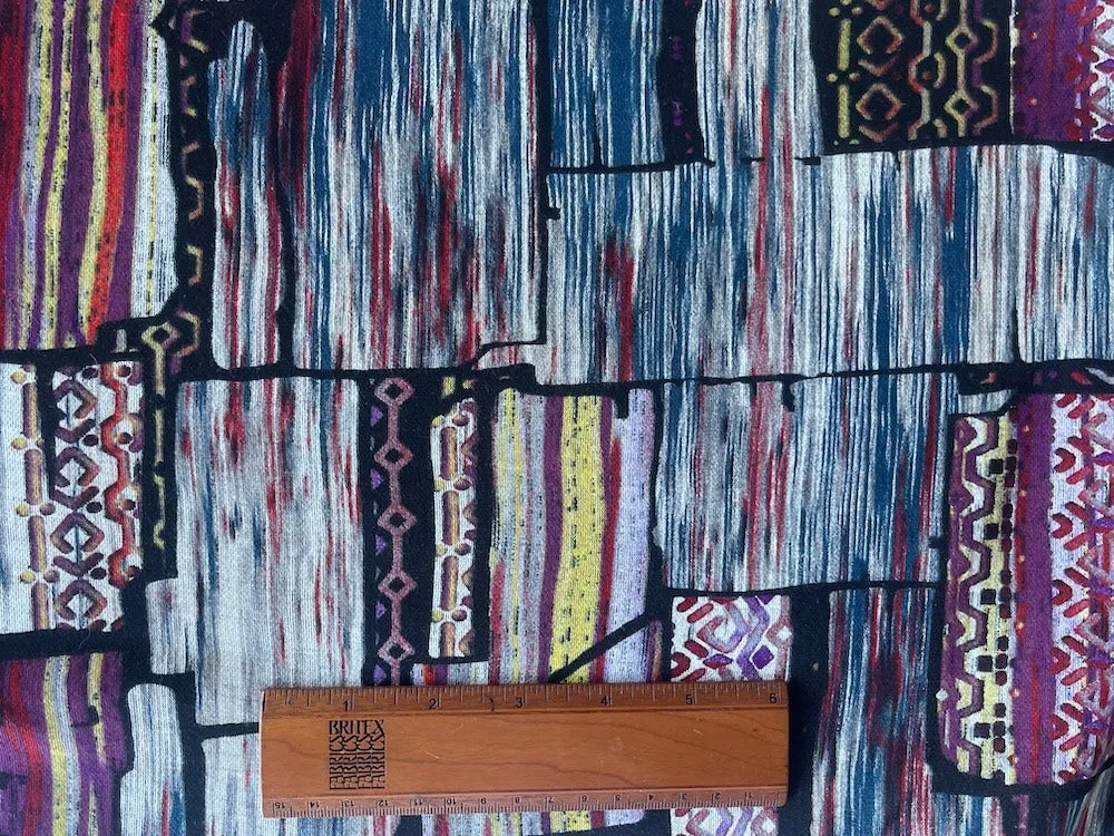 Light to Mid-Weight Plum Boho Viscose Blend Ponte Knit (Made in the Netherlands)