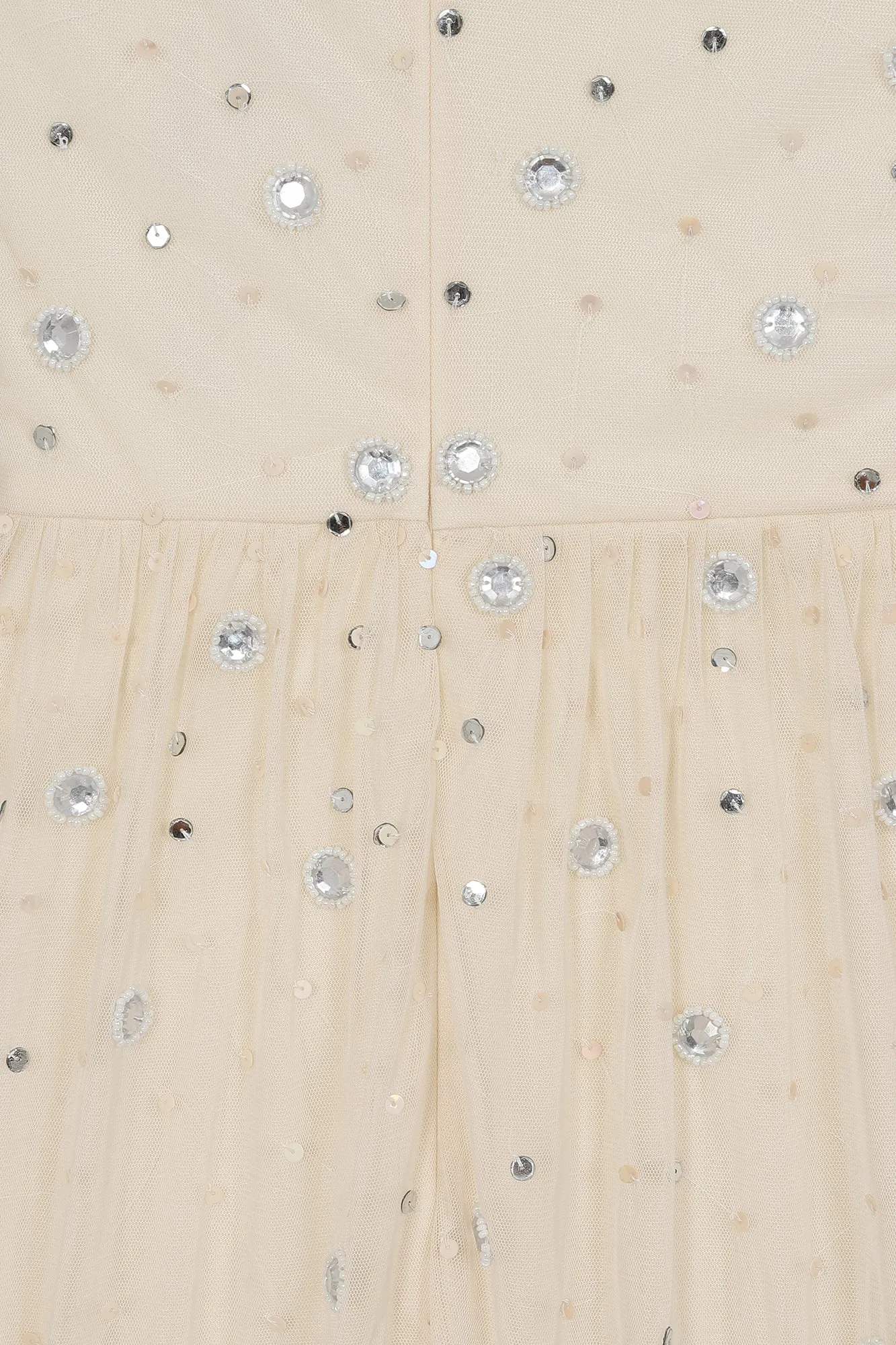Linda Cream Embellished Maxi Dress