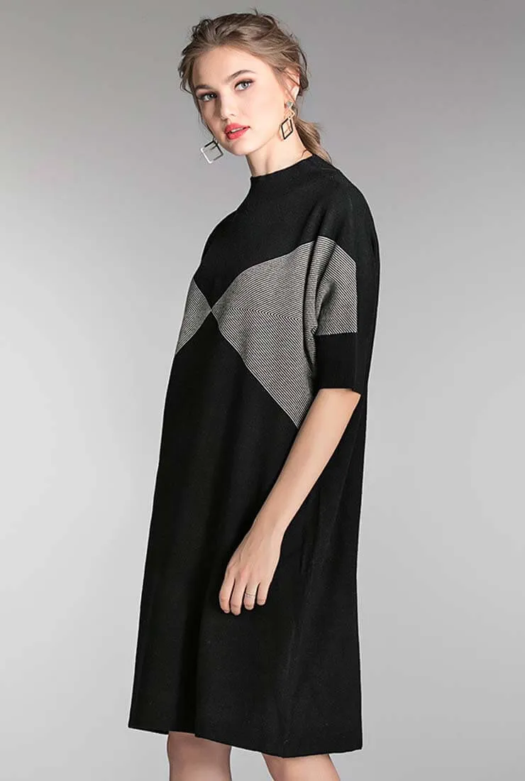 Loose Shape Mid-length Sweater Dress