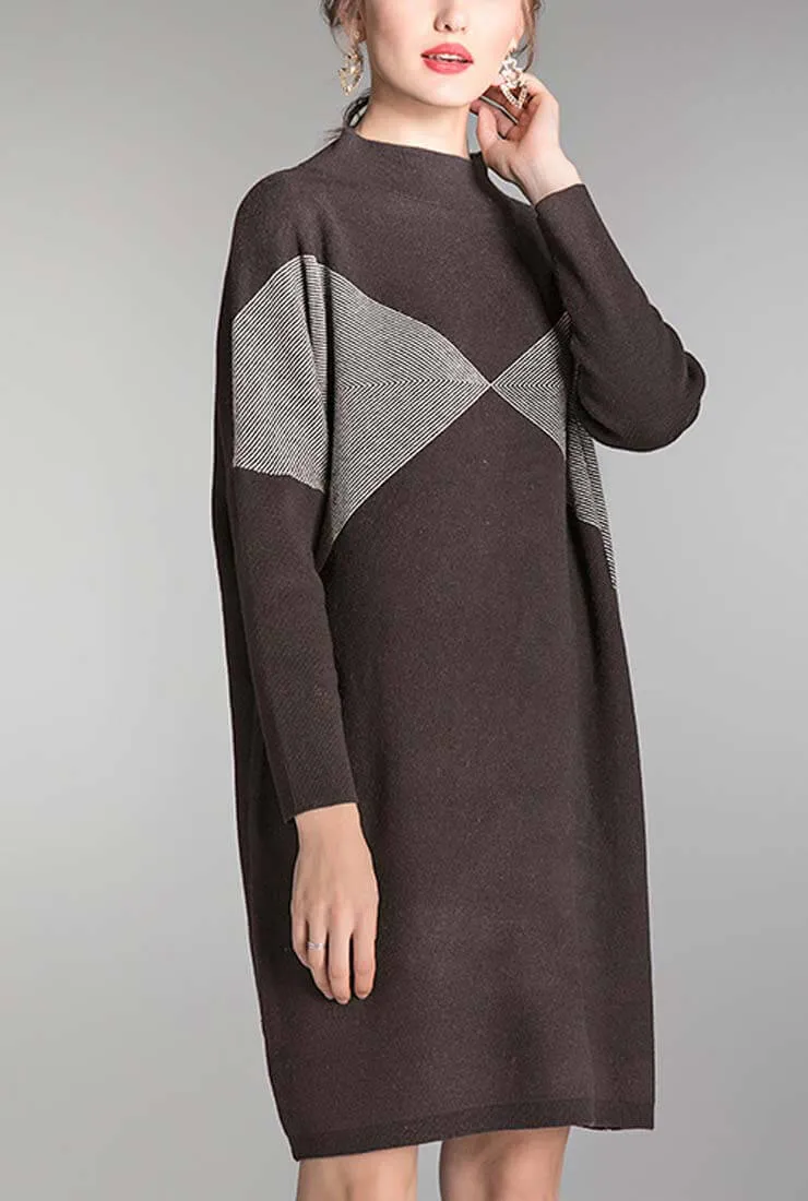 Loose Shape Mid-length Sweater Dress