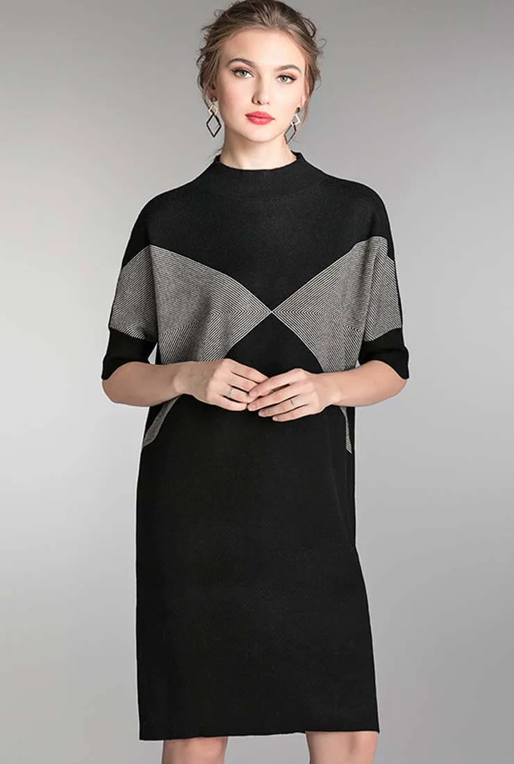 Loose Shape Mid-length Sweater Dress