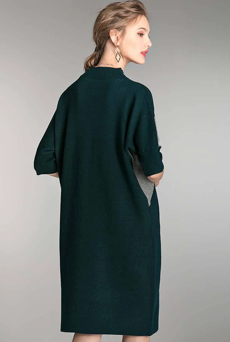 Loose Shape Mid-length Sweater Dress