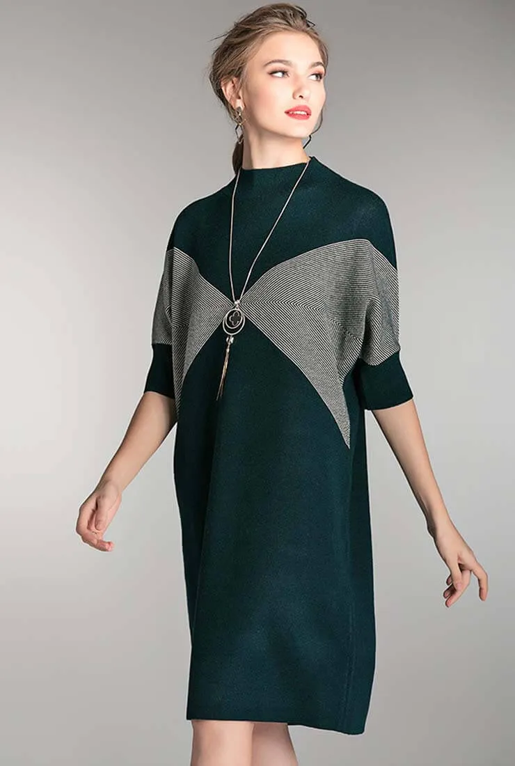 Loose Shape Mid-length Sweater Dress