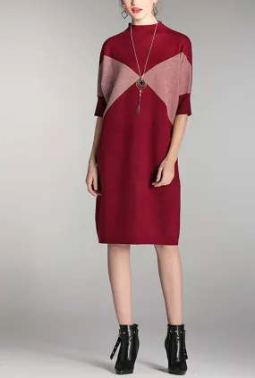 Loose Shape Mid-length Sweater Dress