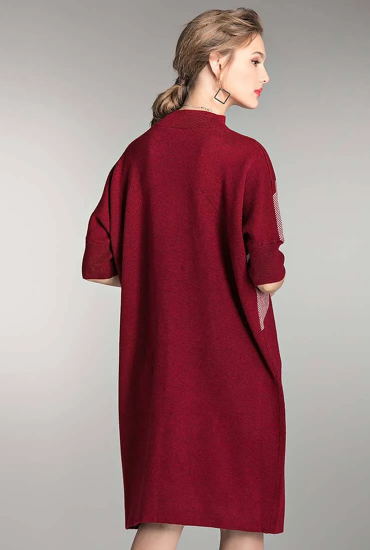 Loose Shape Mid-length Sweater Dress