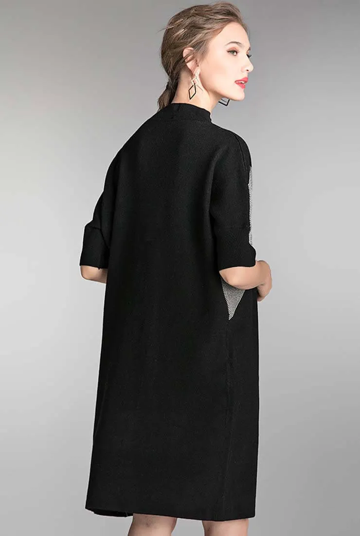 Loose Shape Mid-length Sweater Dress