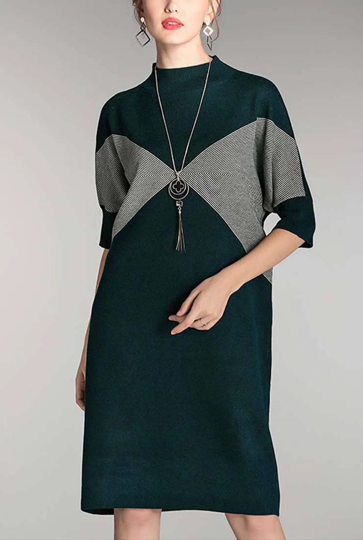 Loose Shape Mid-length Sweater Dress