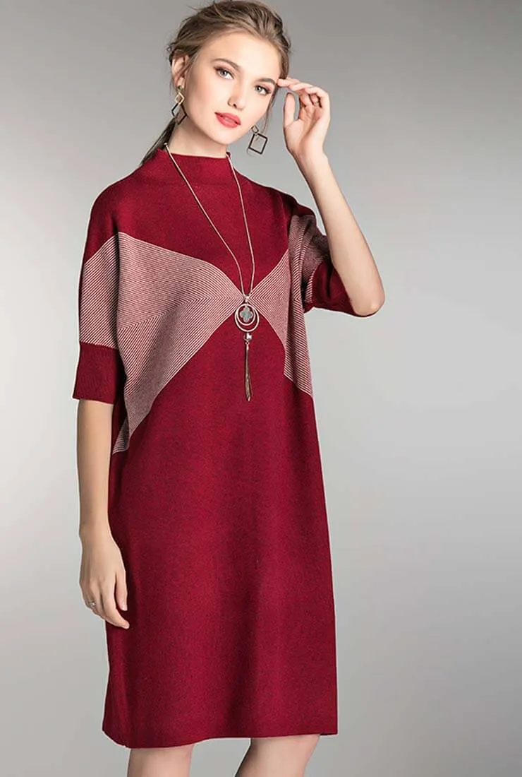 Loose Shape Mid-length Sweater Dress