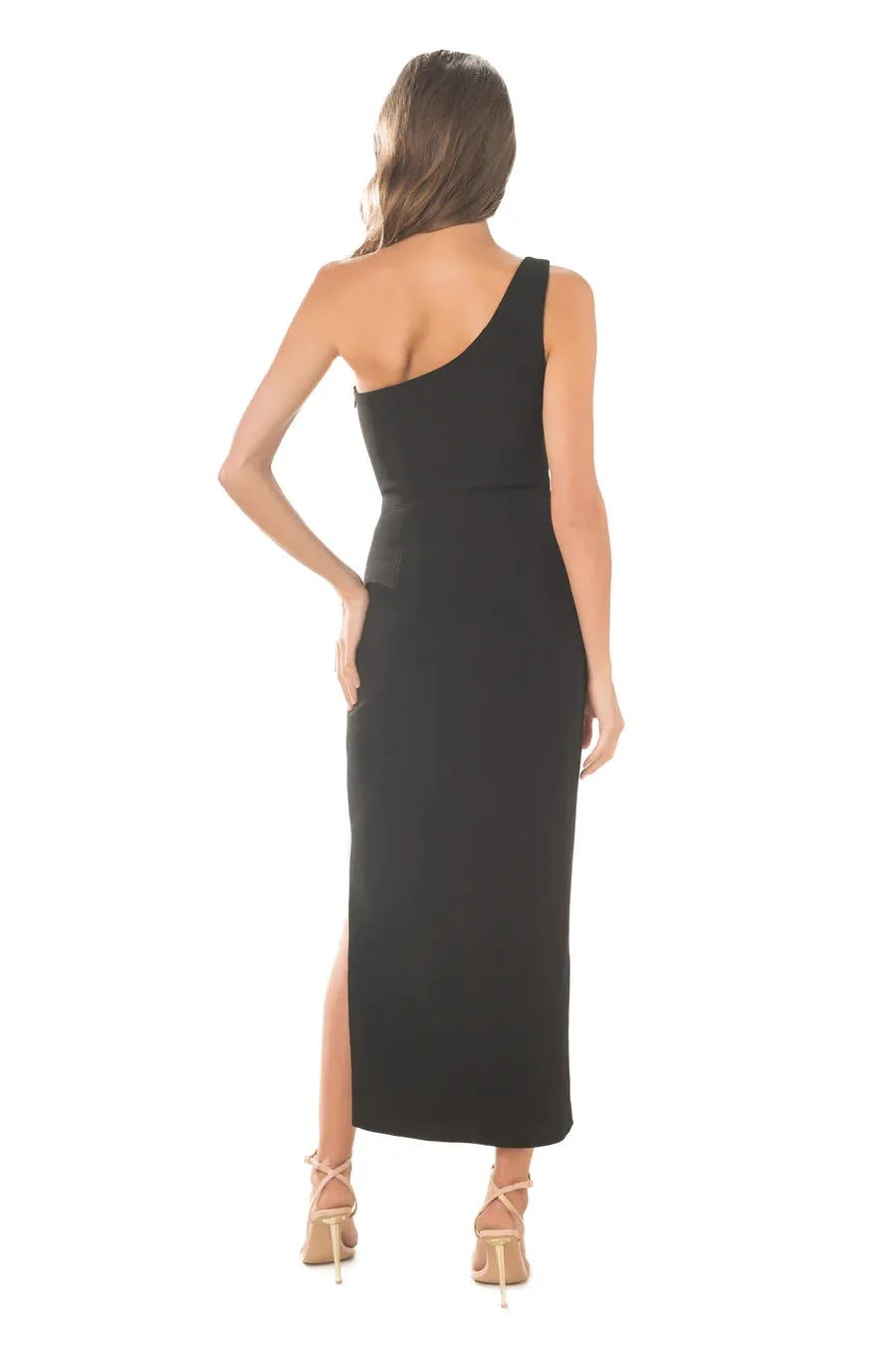 Magnolia One Shoulder Midi Dress
