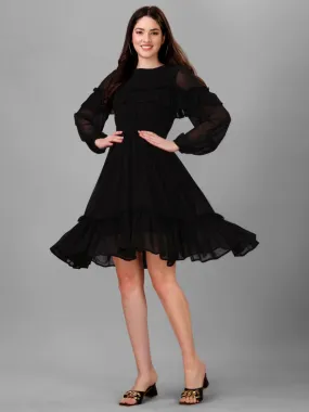 Masakali.co dresses for womens Solid Black Color