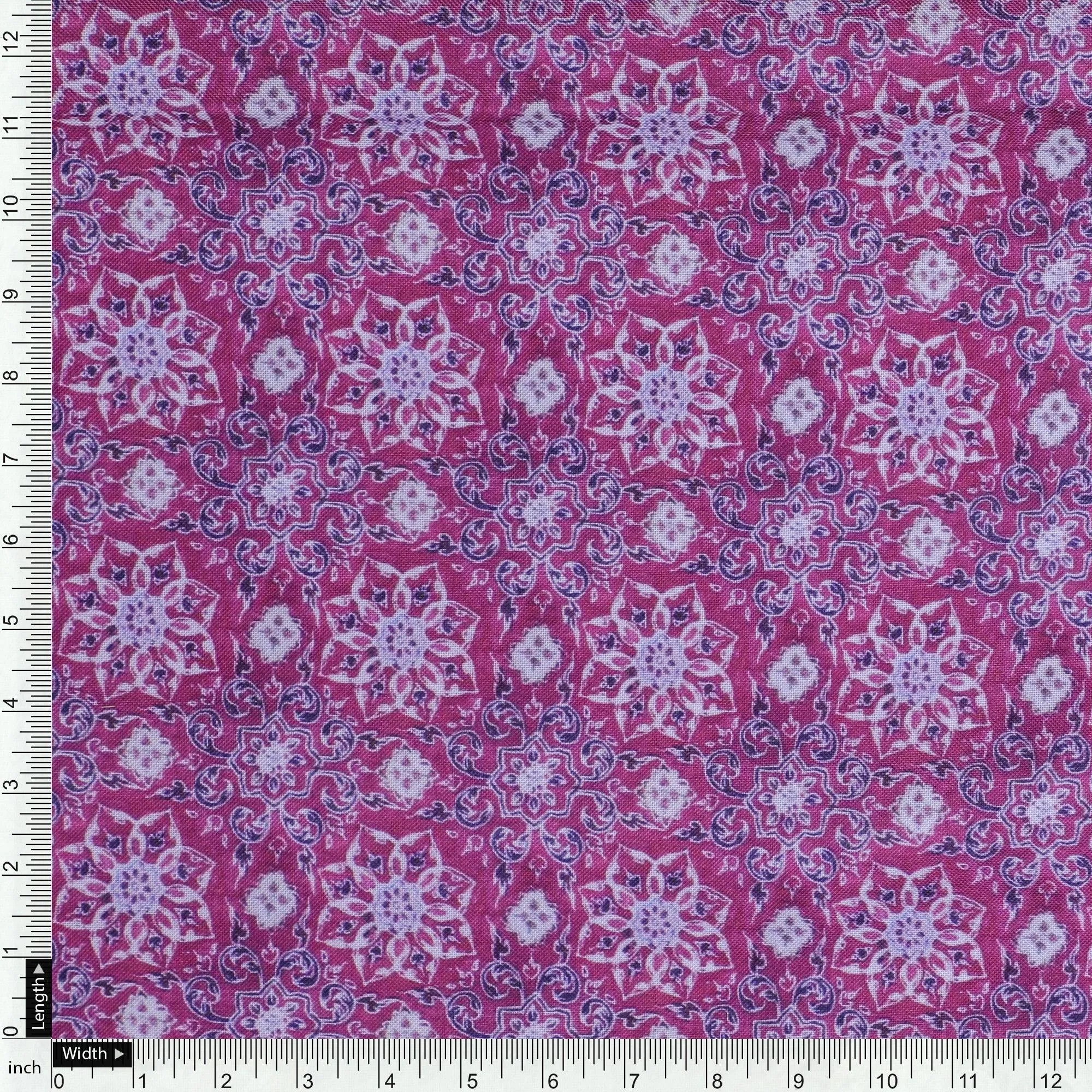 Modern Beautiful Sunflower Art Digital Printed Fabric - Rayon