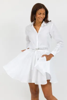 Monaco Linen Dress - White